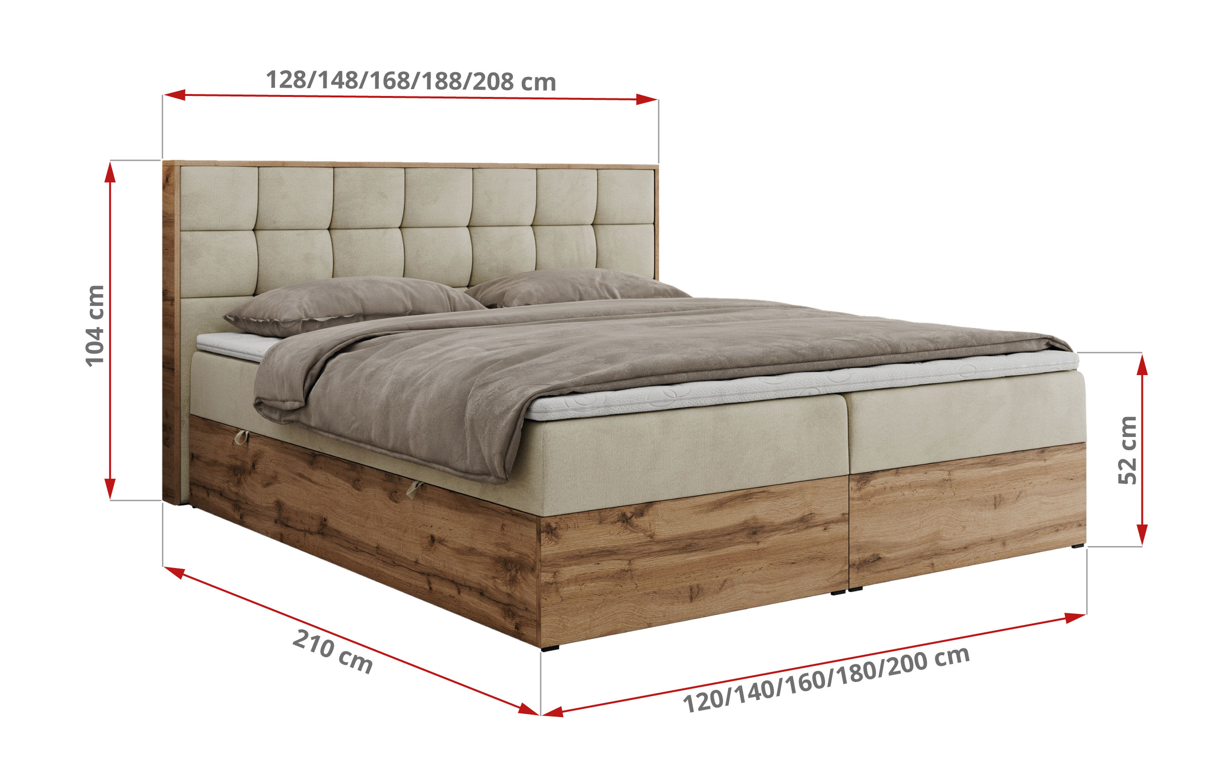 wymiary łóżka Albero 4